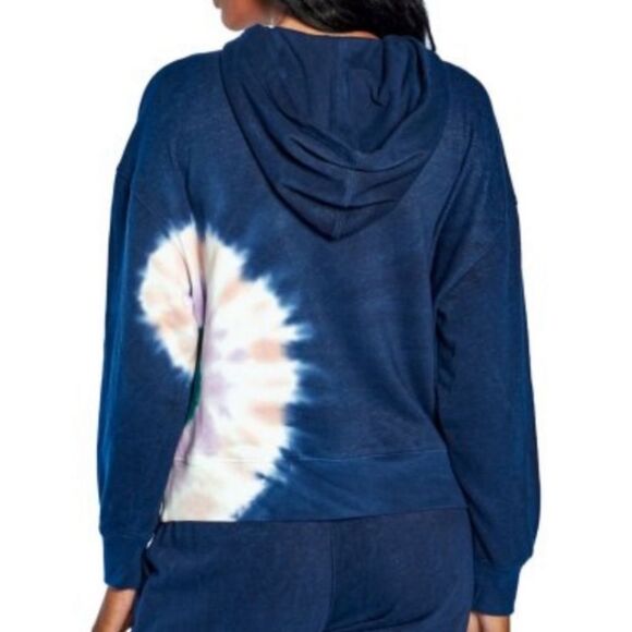 WILDFOX TIE-DYE HOODIE HADLEY RELAXED OVERSIZED FIT WITH KANGAROO POCKET NWT - Picture 2 of 7
